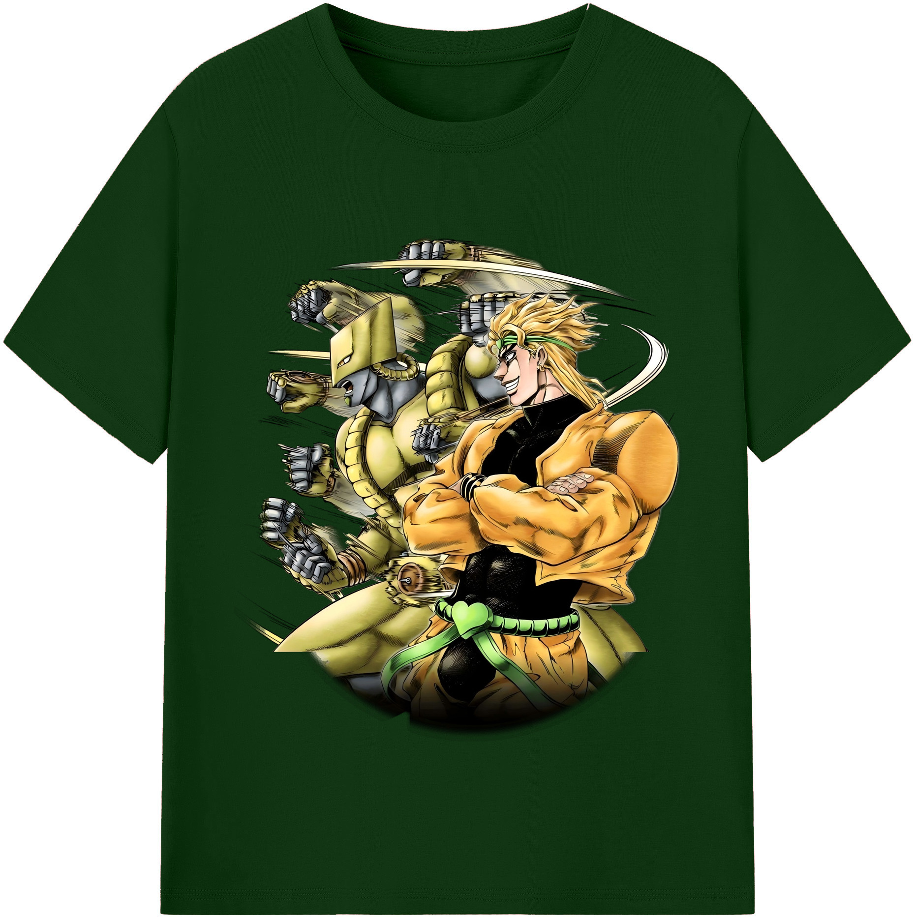 （画像用） ジョジョの奇妙な冒険 ディオ?ブランドー JoJo's Bizarre Adventure Dio Brando 綿100％半袖Tシャツ（フロントプリント）